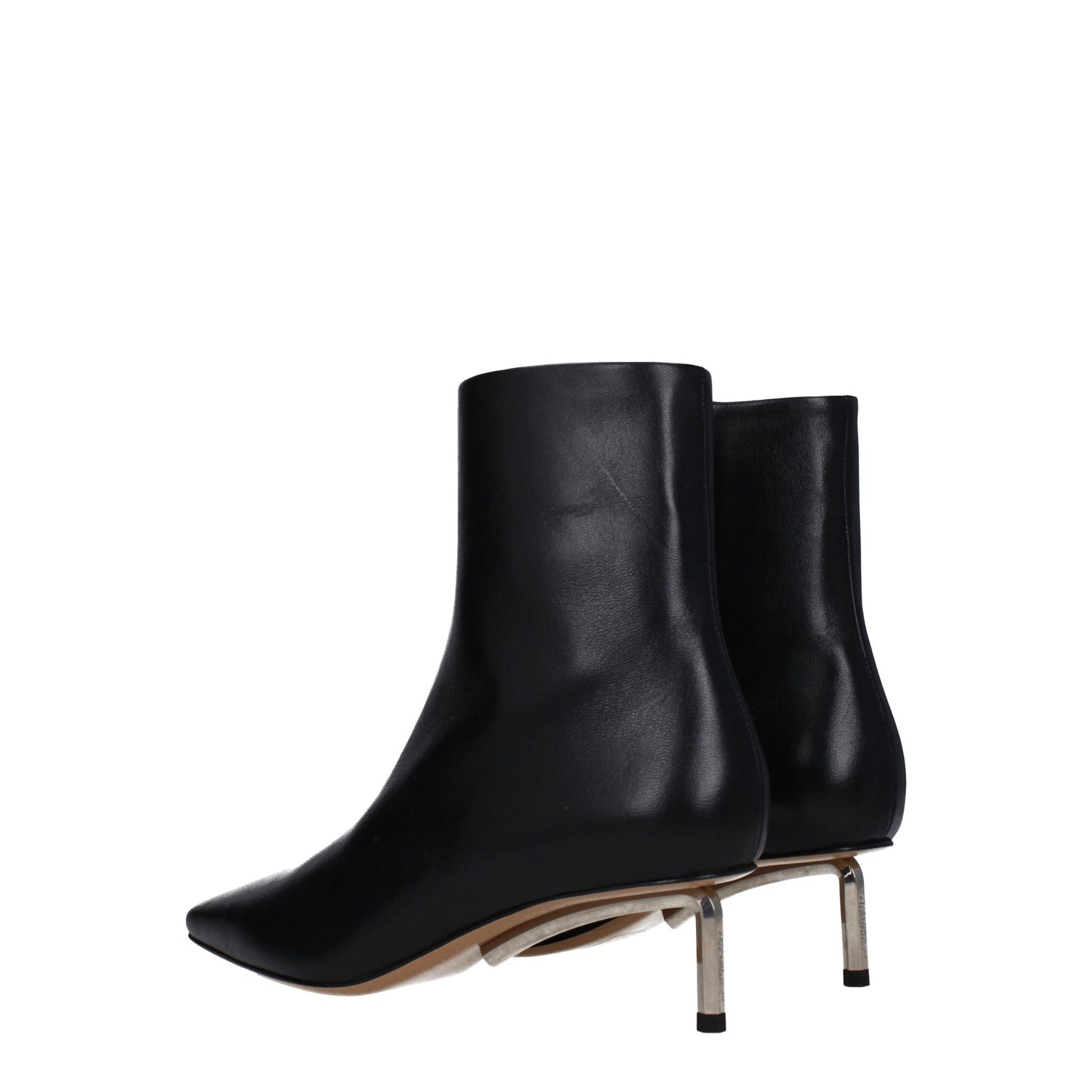 Off-White – Schwarze Lederstiefeletten