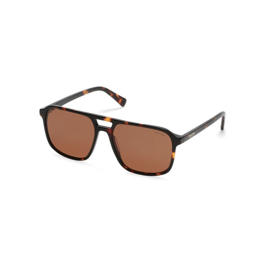 Kenneth Cole – Braune Sonnenbrille mit Spritzguss