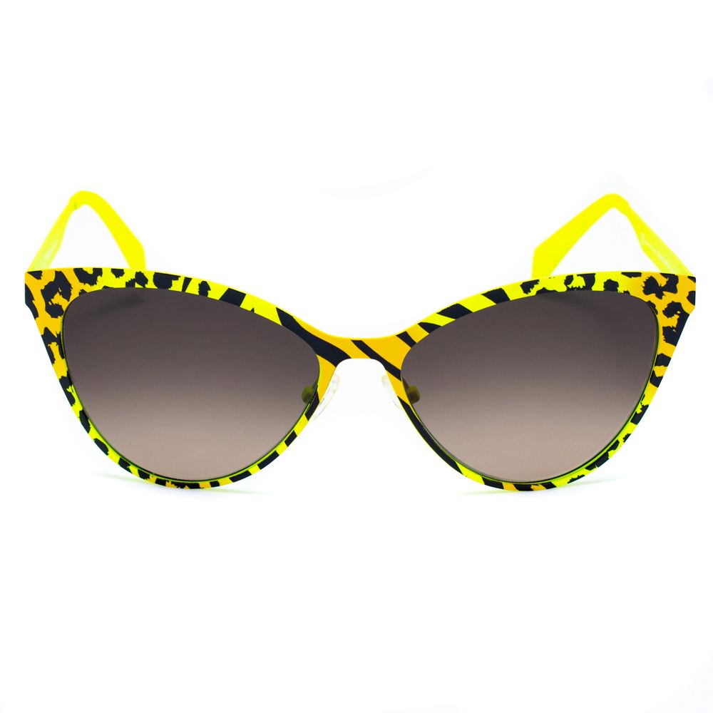 Gelbe Metallsonnenbrille von Italia Independent