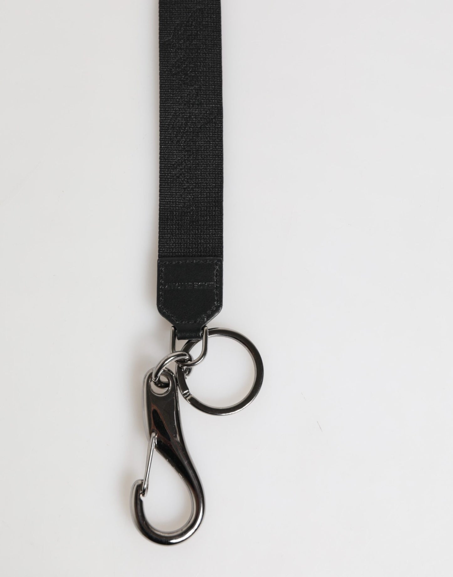 Dolce & Gabbana Schwarz Gelb Polyester DG Logo Silber Schlüsselanhänger Schlüsselanhänger