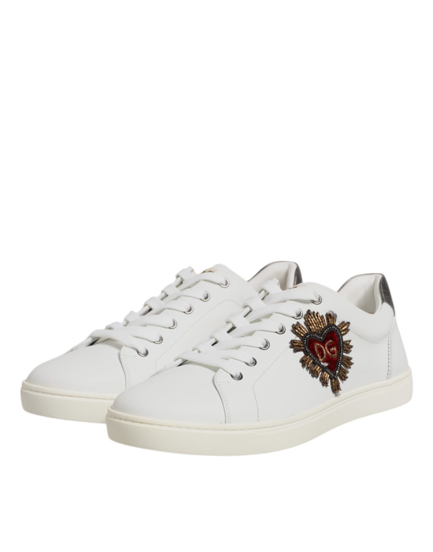 Dolce & Gabbana Weiße Sacred Heart Männer Low Top Sneakers Schuhe