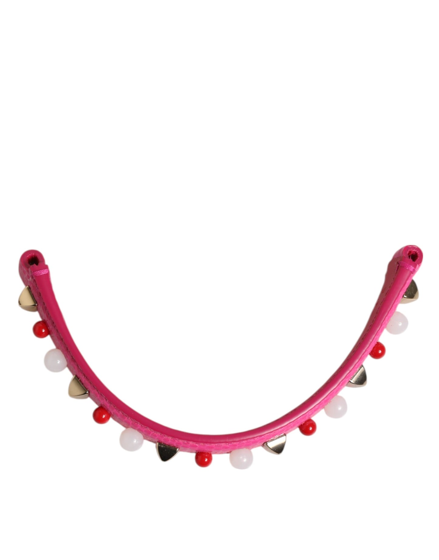 Dolce & Gabbana Rosa verzierter Ledertaschengriff Damen Schultergurt