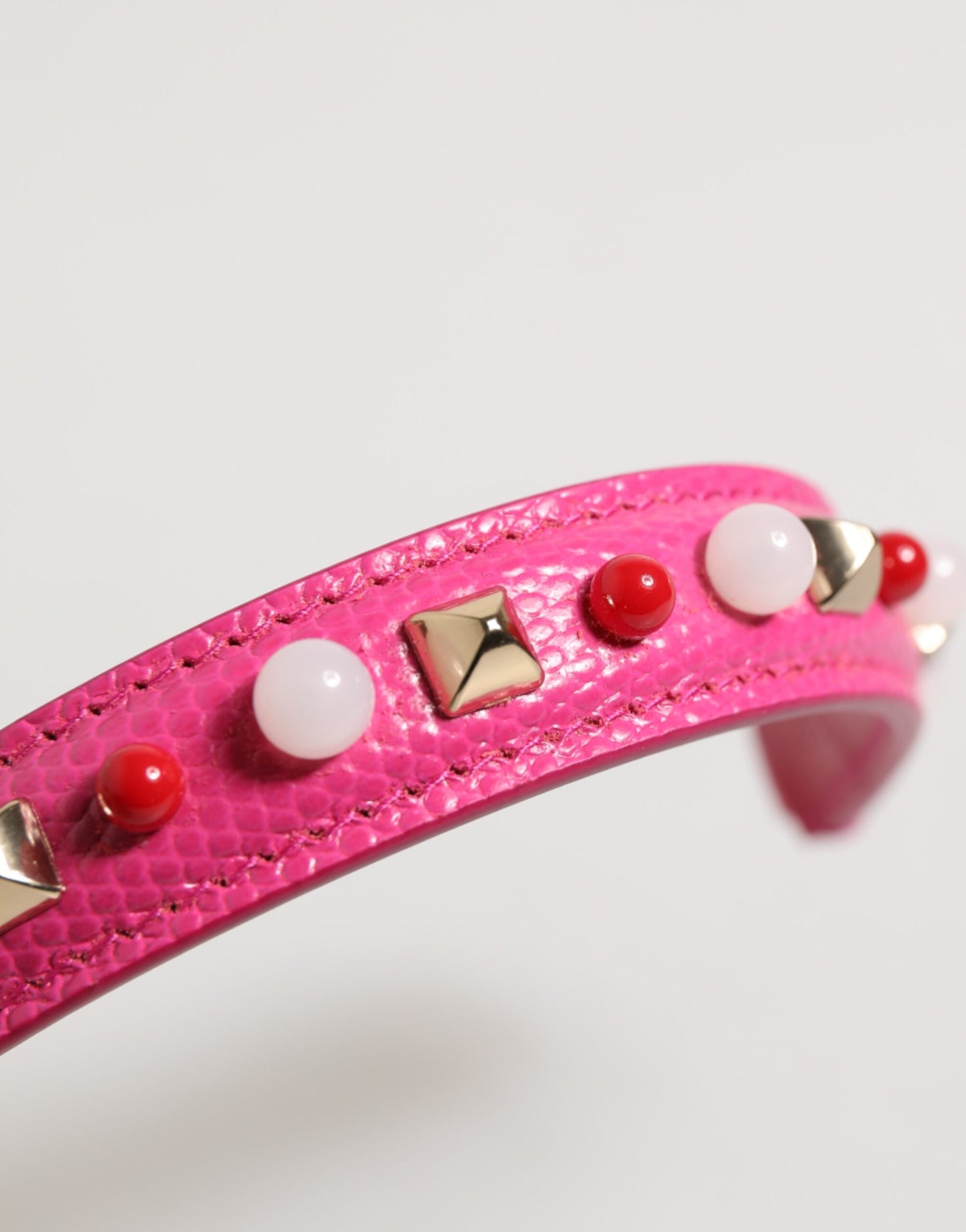 Dolce & Gabbana Rosa verzierter Ledertaschengriff Damen Schultergurt