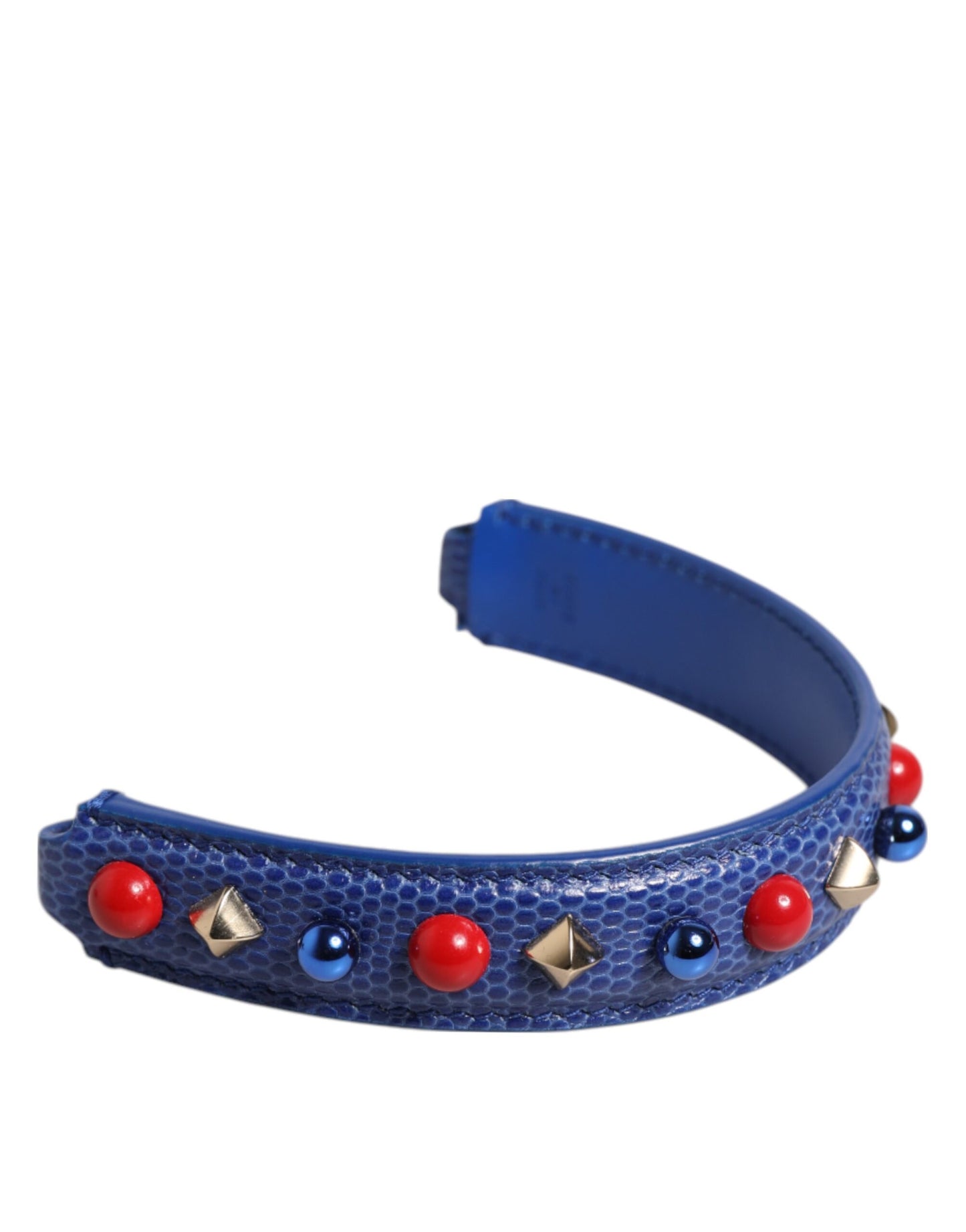 Dolce & Gabbana Blau verzierter Ledertaschengriff Damen Schultergurt