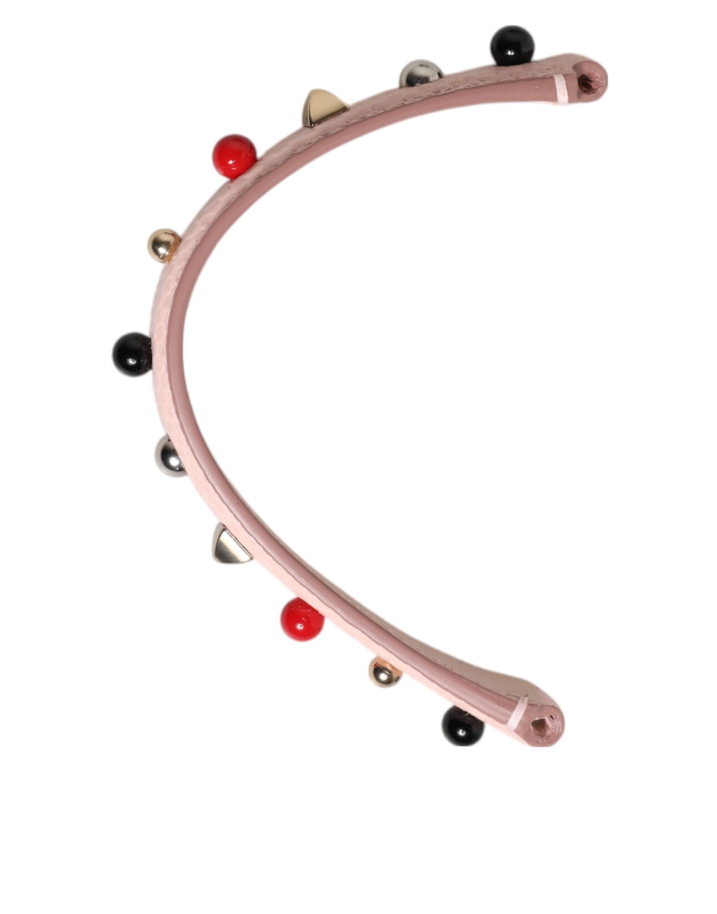 Dolce & Gabbana – Hellrosa verzierter Schultergurt mit Ledergriff