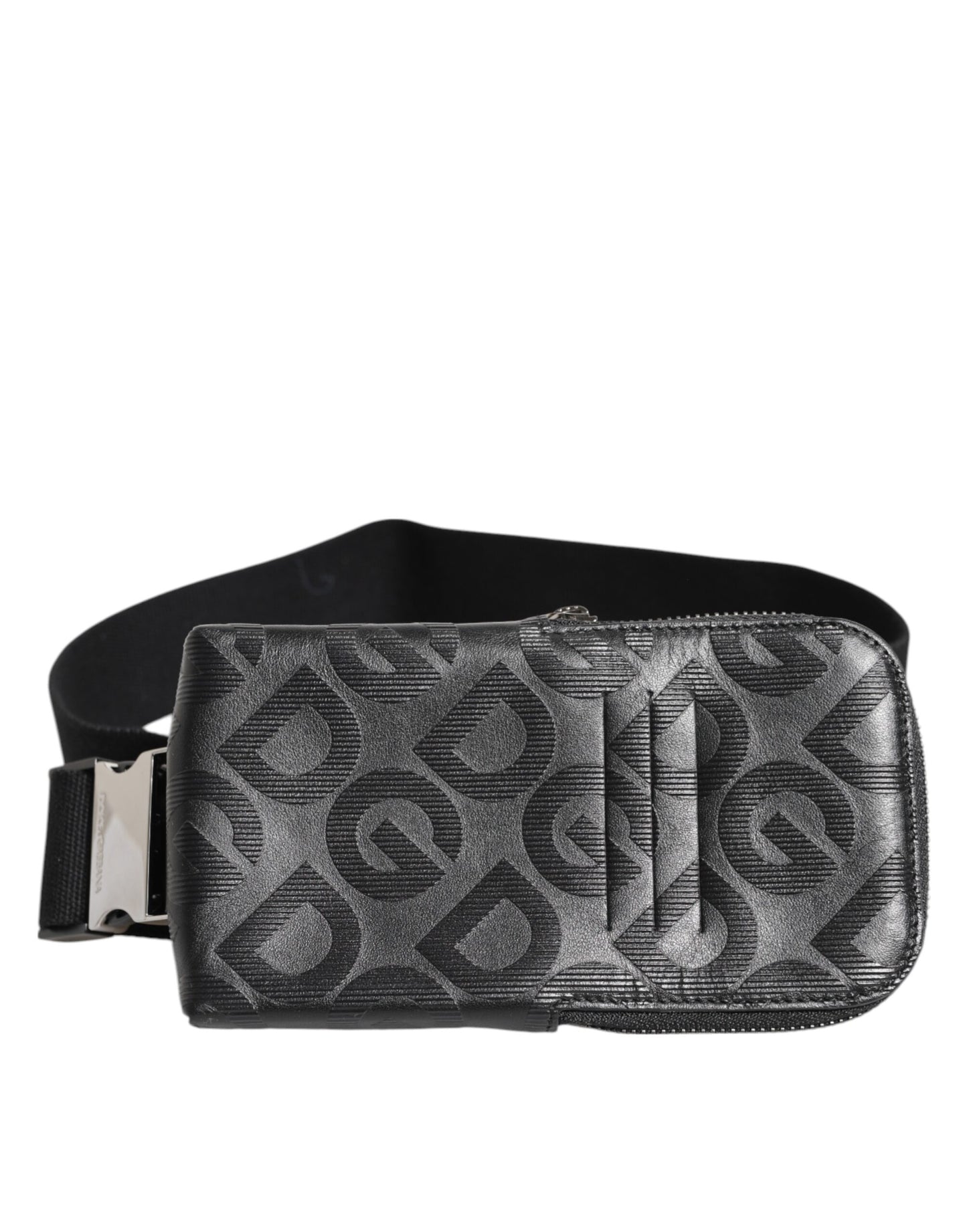 Dolce & Gabbana Grey DG Logo Mania Geldbörse Telefon Gürtel Taille Herren Borse Tasche