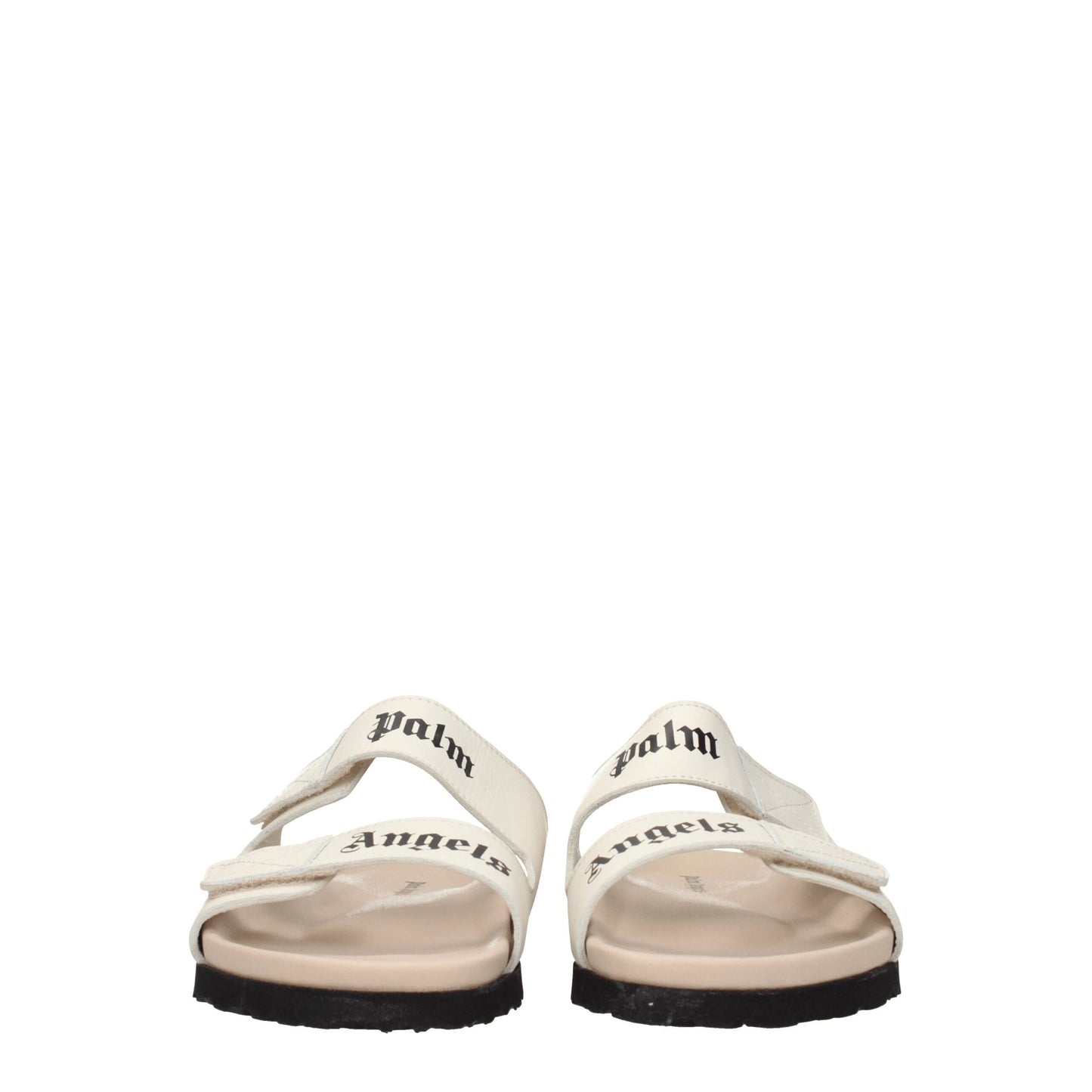 Palm Angels – Beigefarbene Hausschuhe aus Leder