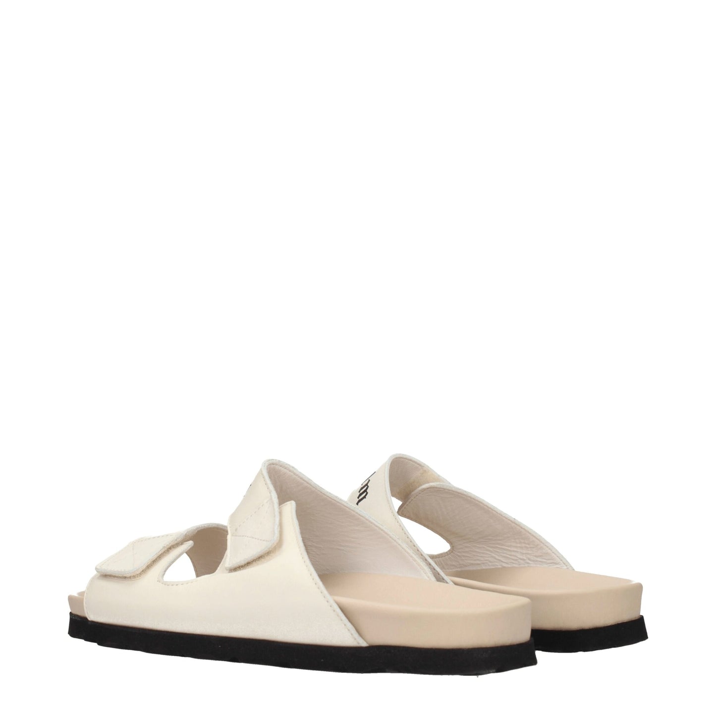 Palm Angels – Beigefarbene Hausschuhe aus Leder