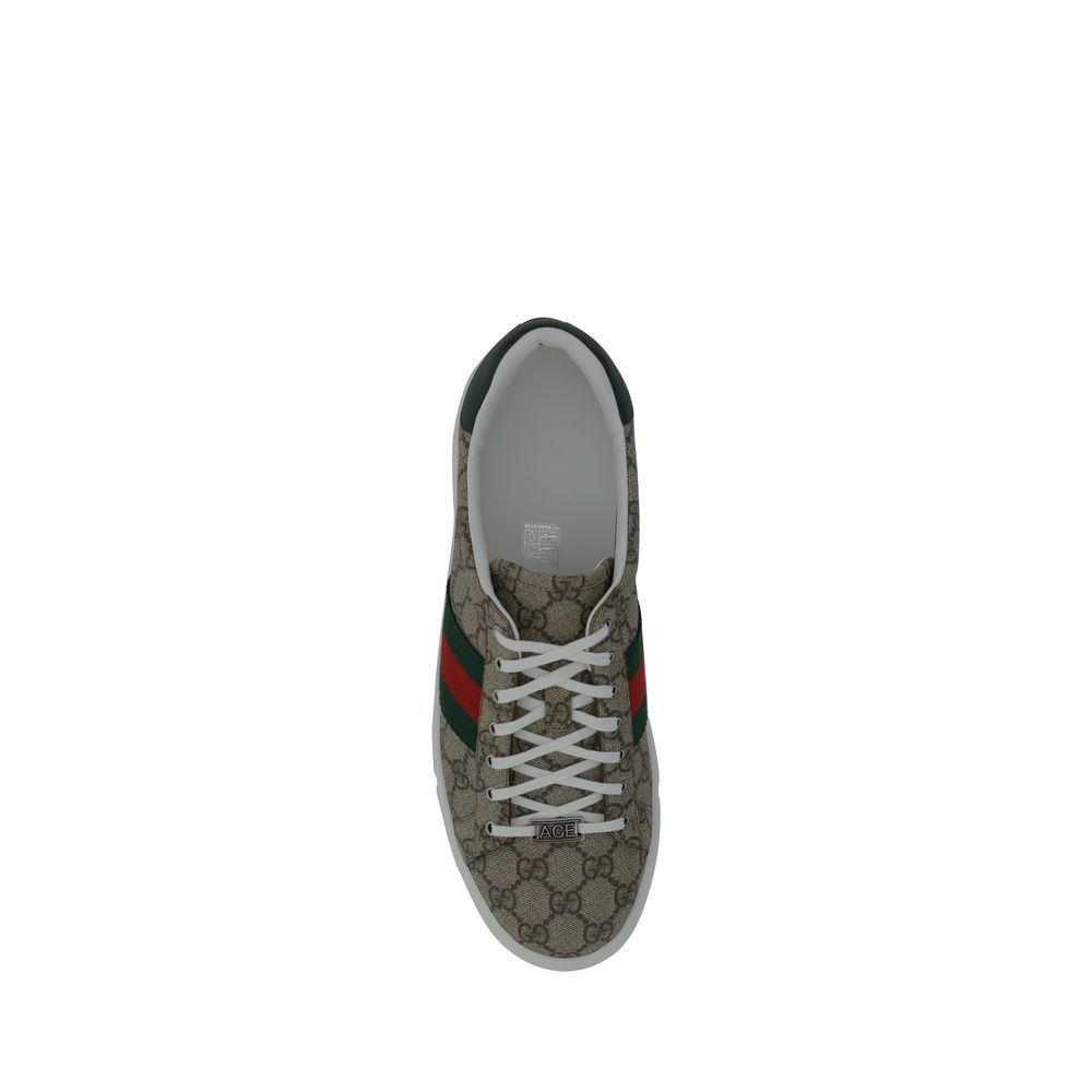 Gucci Beige Rubber Low Top Sneakers