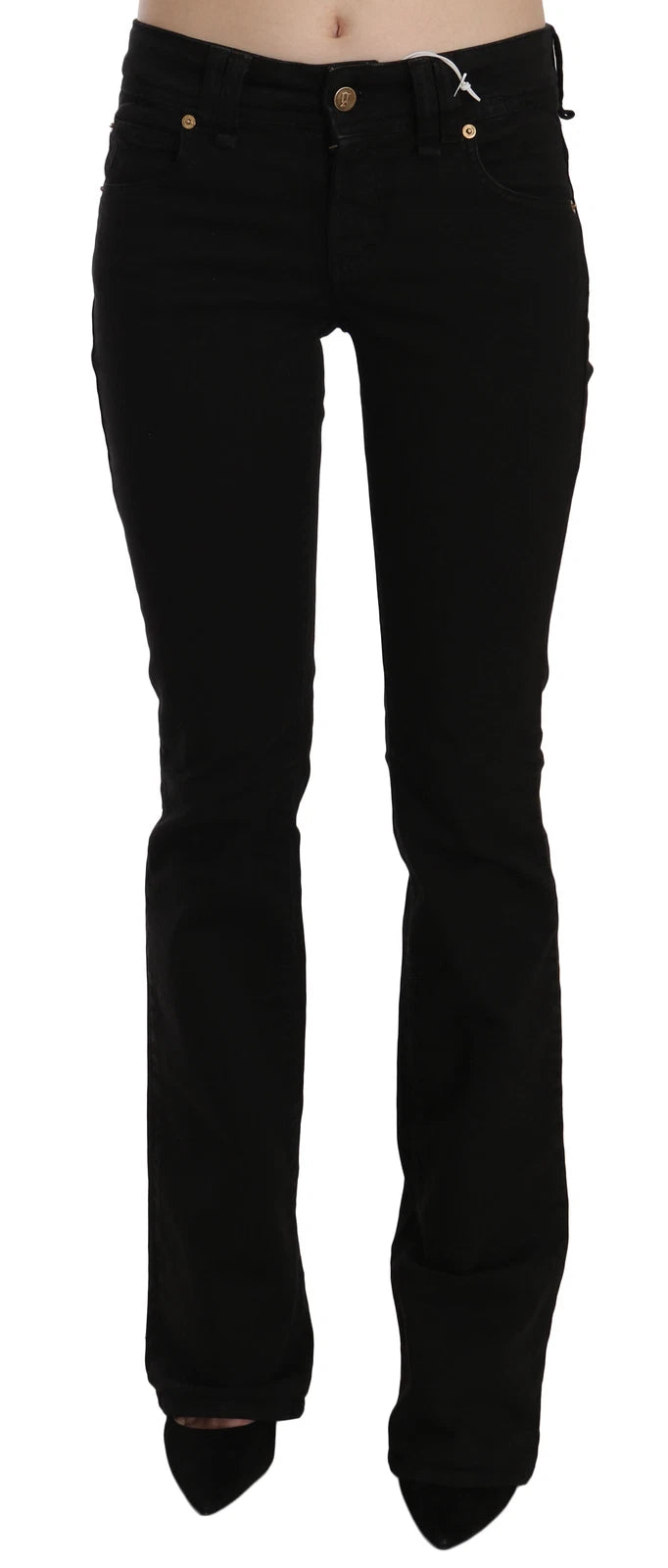 John Galliano Schwarze Jeans mit niedriger Taille und schmalem Bein