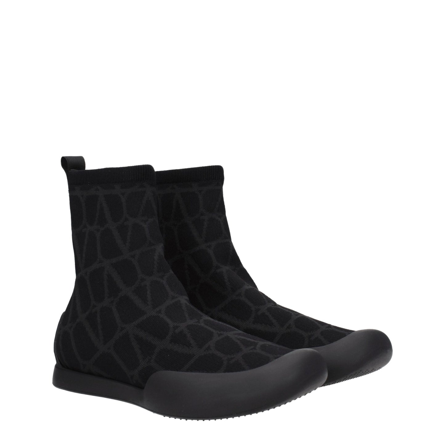 Valentino Garavani – Hohe Sneakers aus schwarzem Stoff