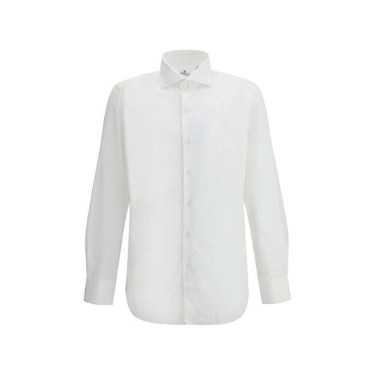 Finamore White Cotton Dress Shirt