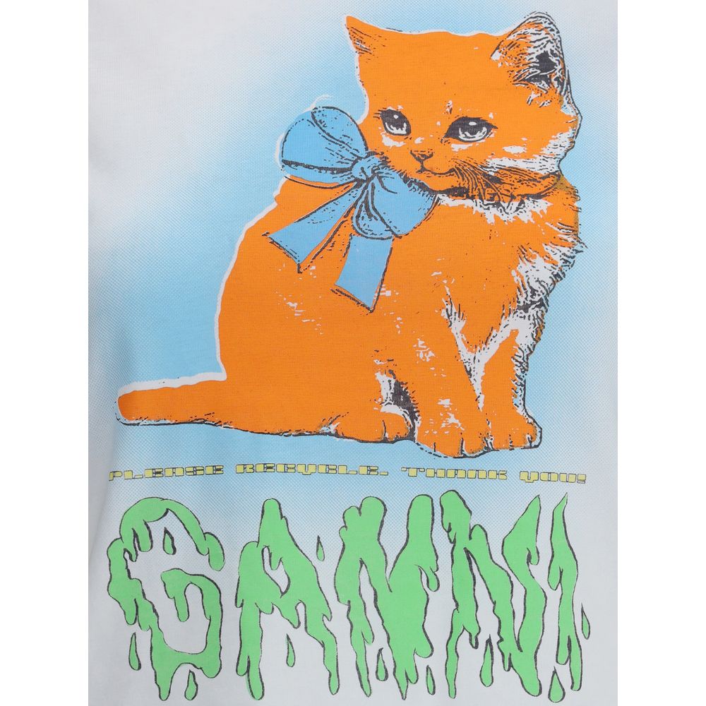 Ganni Multicolor Cotton T-Shirt