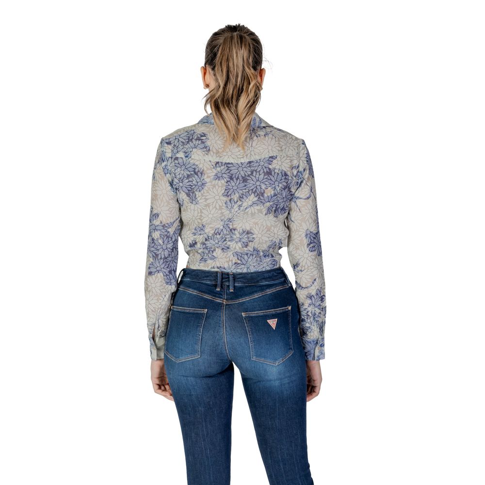 Guess Blue Polyester Shirt