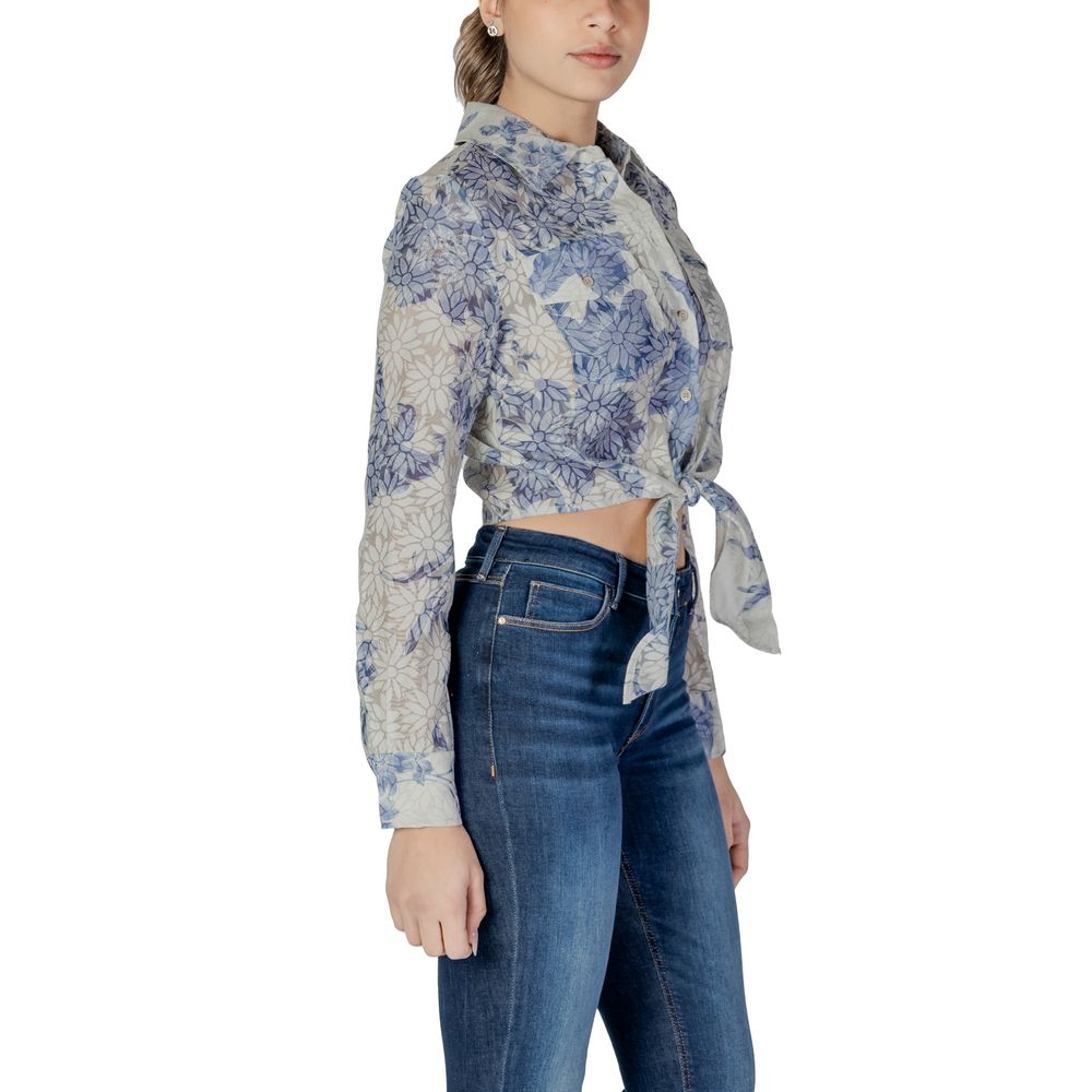 Guess Blue Polyester Shirt