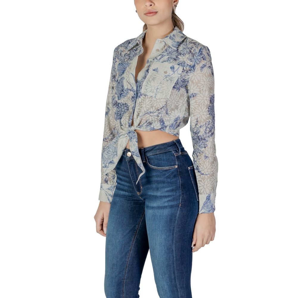 Guess Blue Polyester Shirt