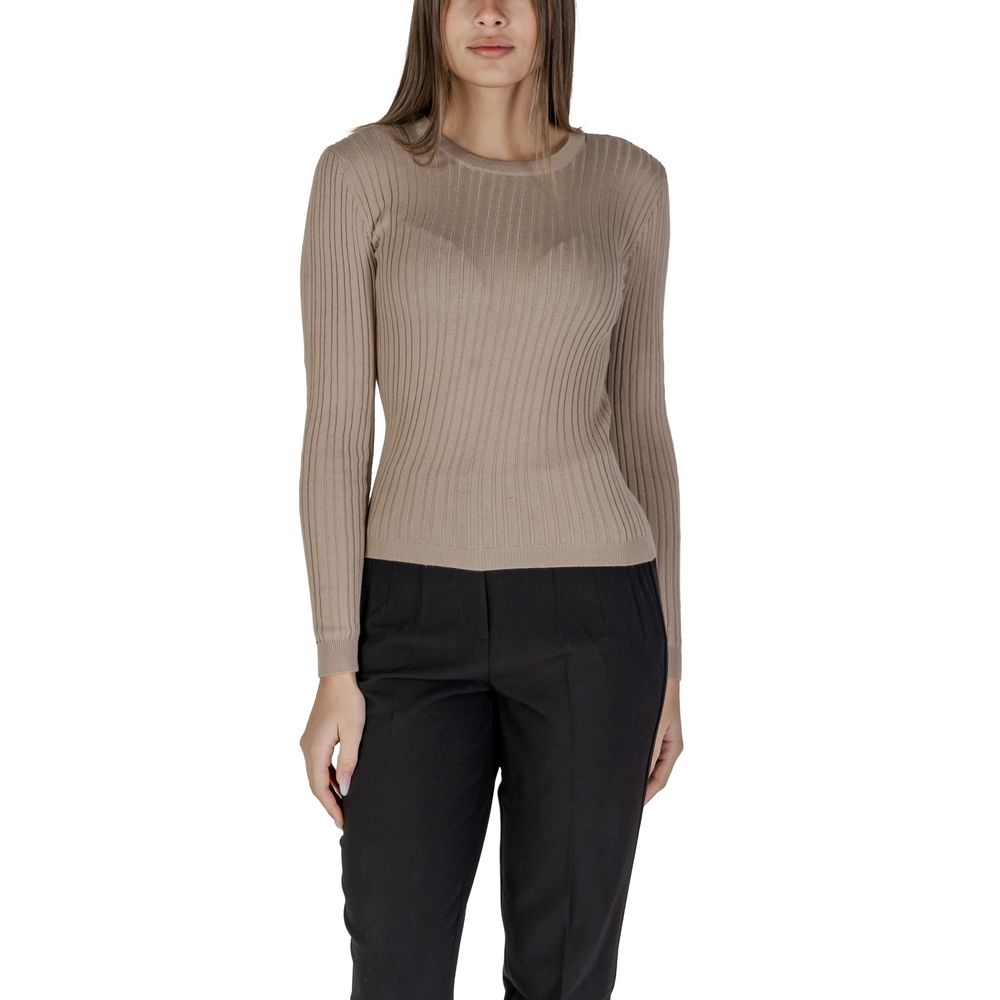 Vila Clothes Beige Recycled Polyester Sportswear