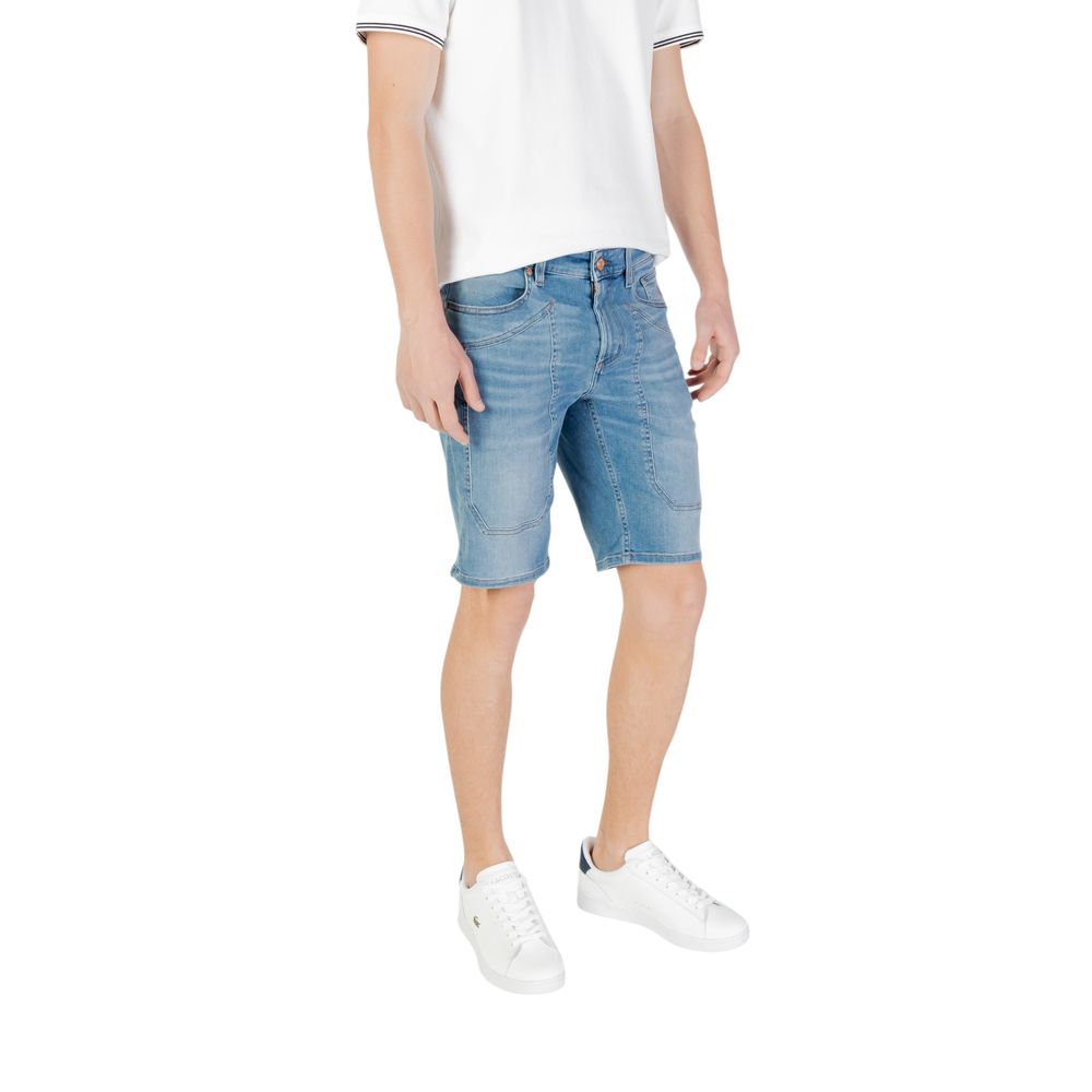 Jeckerson Light Blue Cotton Bermuda