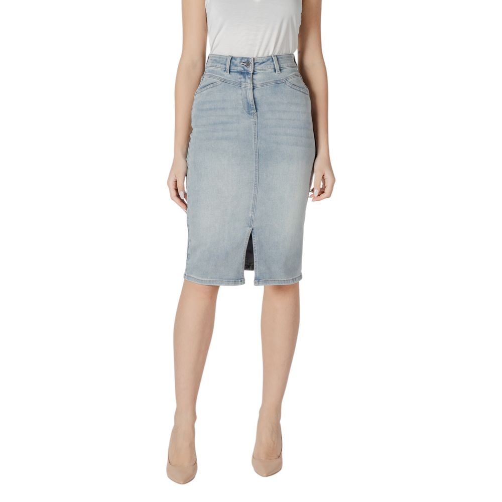 Morgan De Toi Blue Cotton Long
