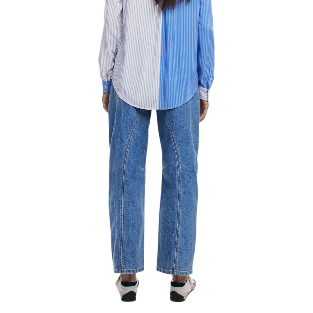 Desigual Light Blue Viscose Shirt