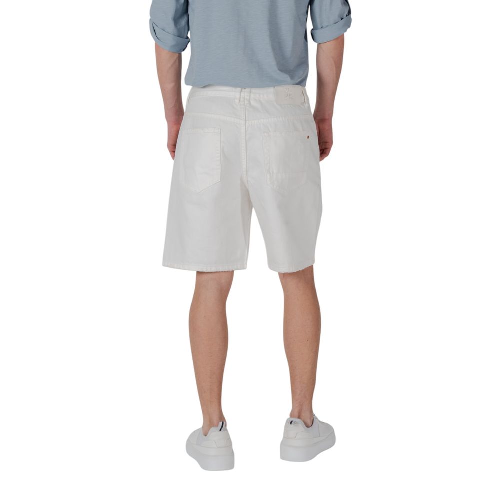 Gianni Lupo White Cotton Bermuda