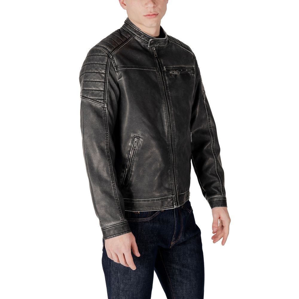 Jack Jones Black Polyester Jackets & Coat