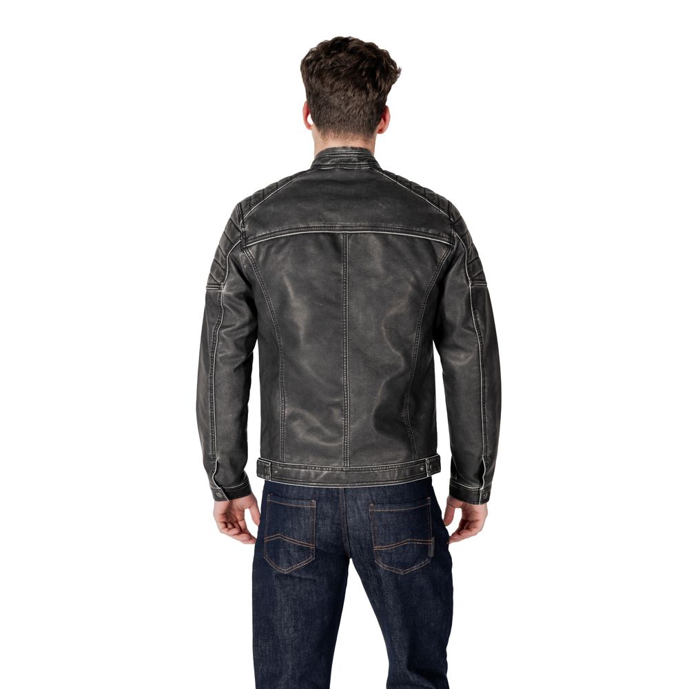 Jack Jones Black Polyester Jackets & Coat