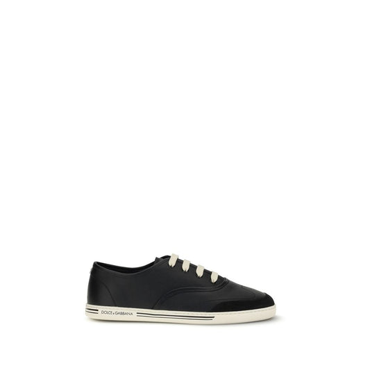 Dolce & Gabbana Black Leather Low Top Sneakers