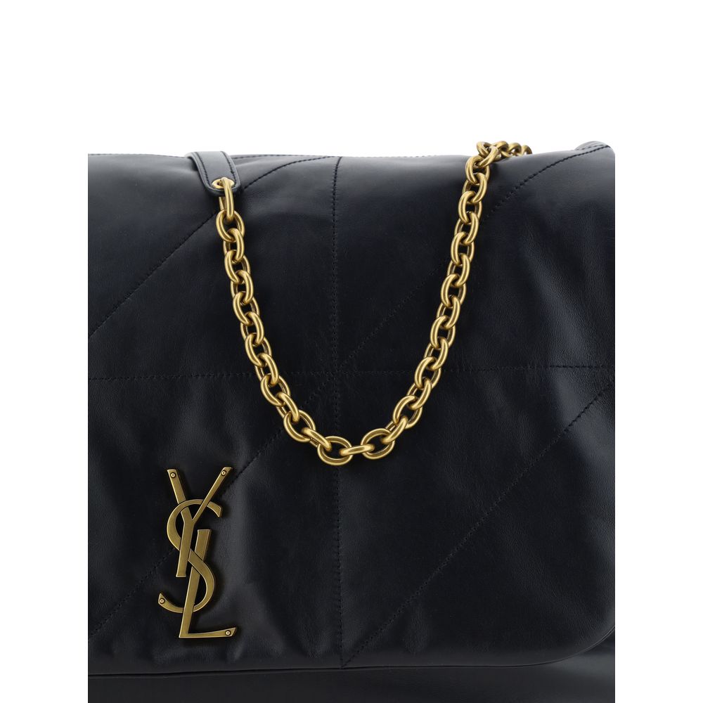 Saint Laurent Black Lamb Ovis Aries Aries Shoulder Bag
