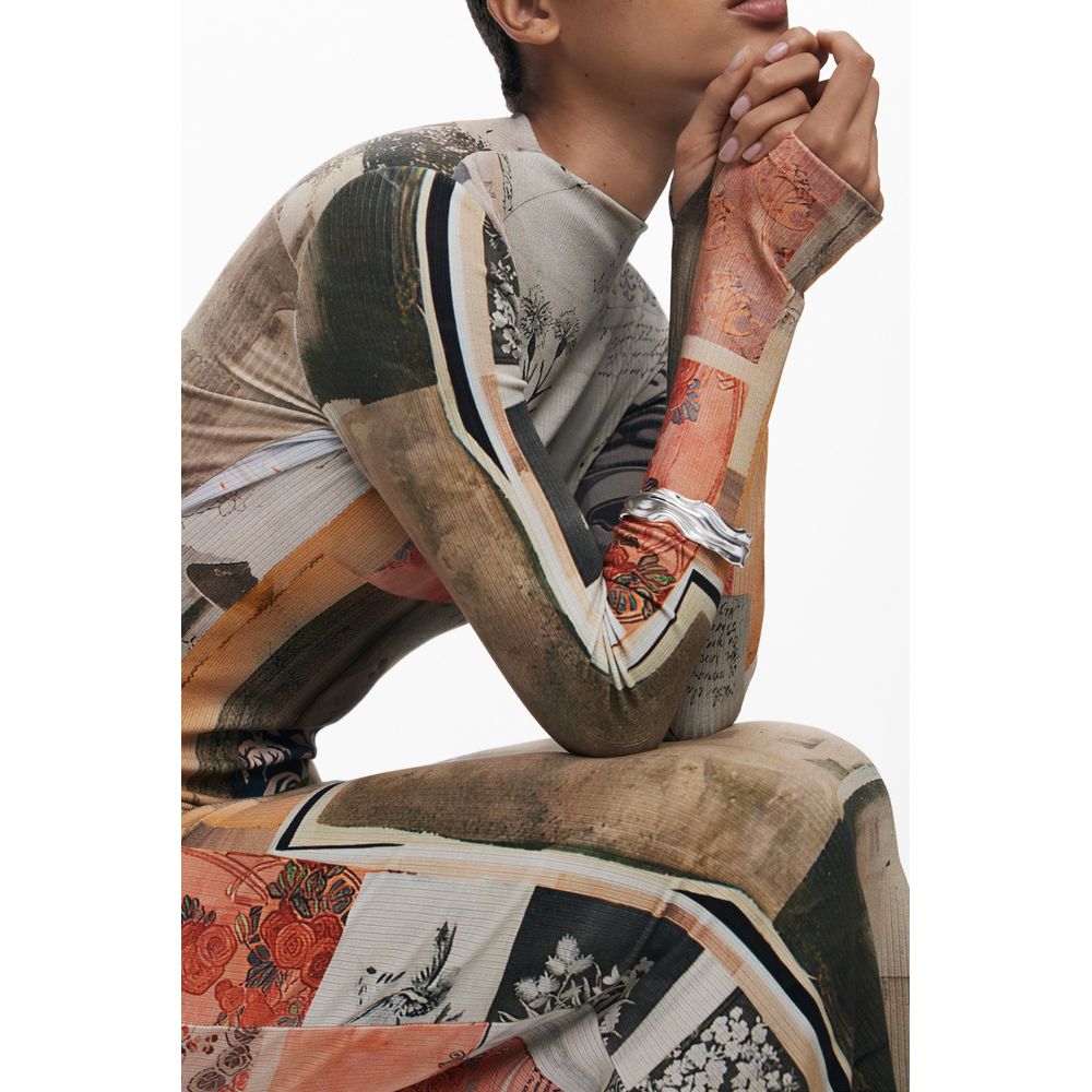 Desigual Beige Viscosa Women Dress