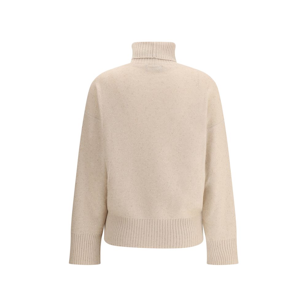 Fabiana Filippi Beige Wool Turtleneck