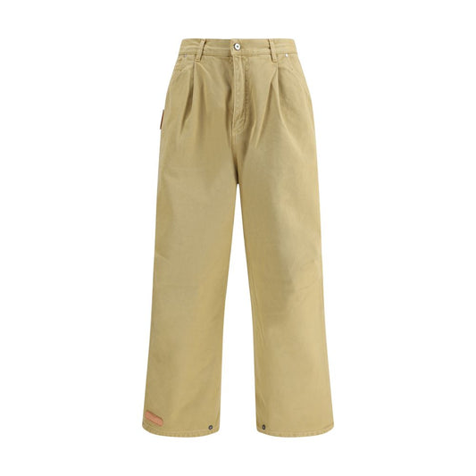 PDF Channel Beige Cotton Casual Pants