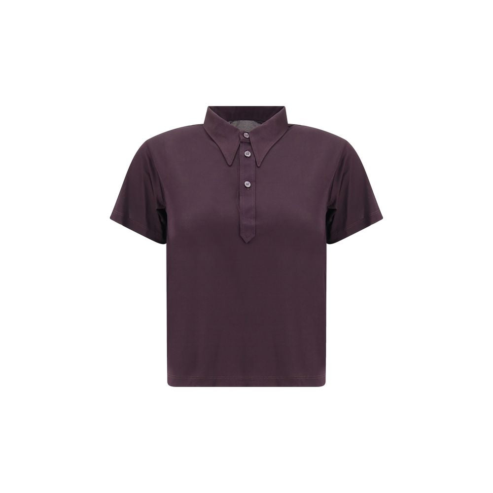 Margiela Purple Viscose Polo Shirt
