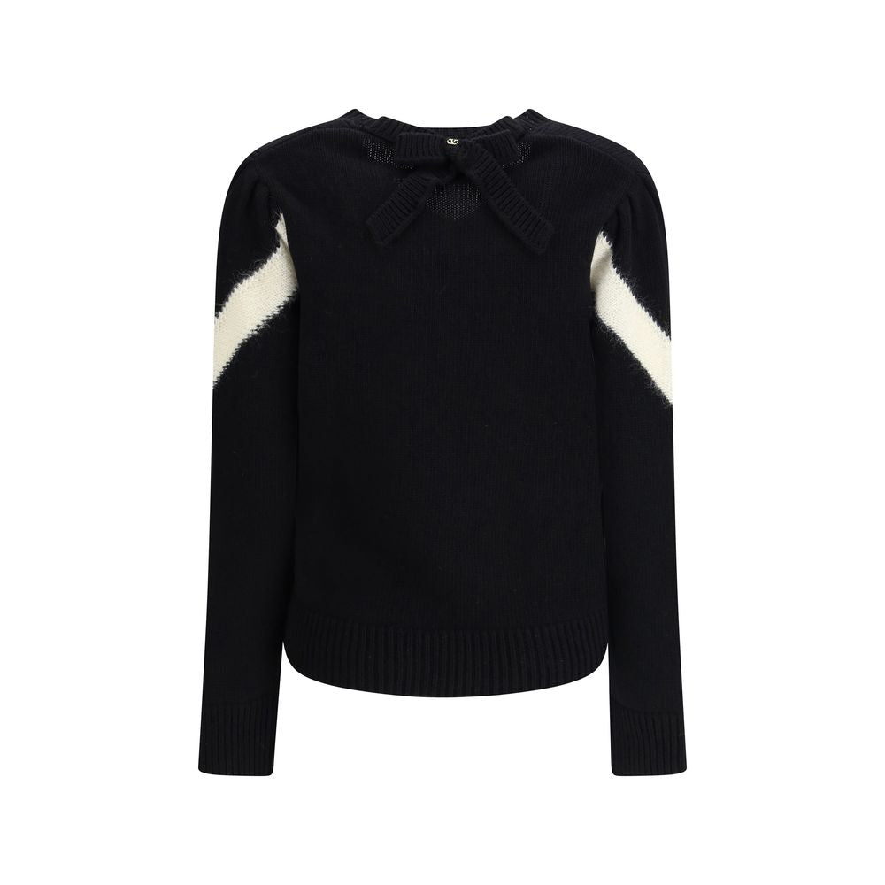 Valentino Black Fleece Wool Sweatshirt