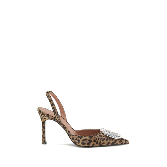 Amina Muaddi Multicolor Silk Pumps