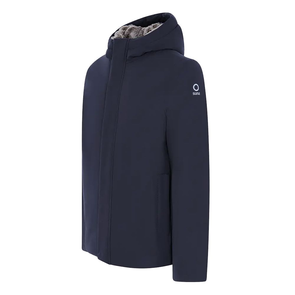 Suns Blue Polyester Jackets & Coat