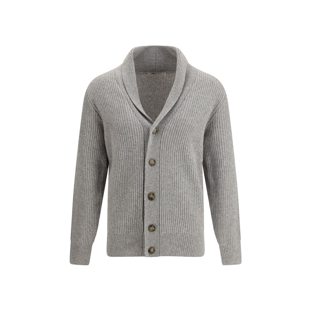Brooksfield Gray Fleece Wool Cardigan