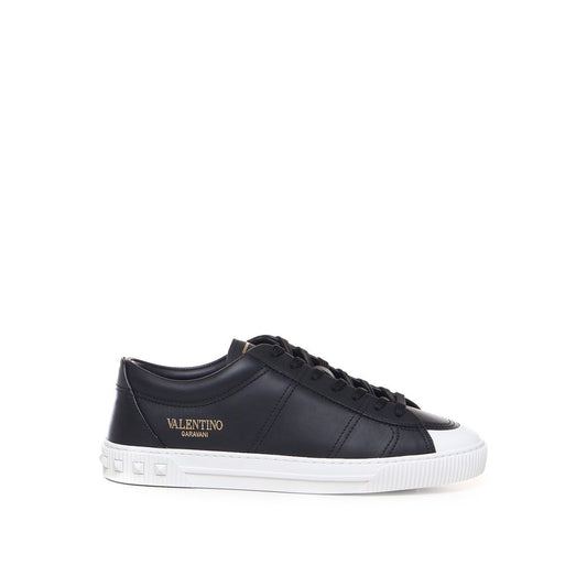 Valentino Garavani Black Calfskin Low Top Sneakers