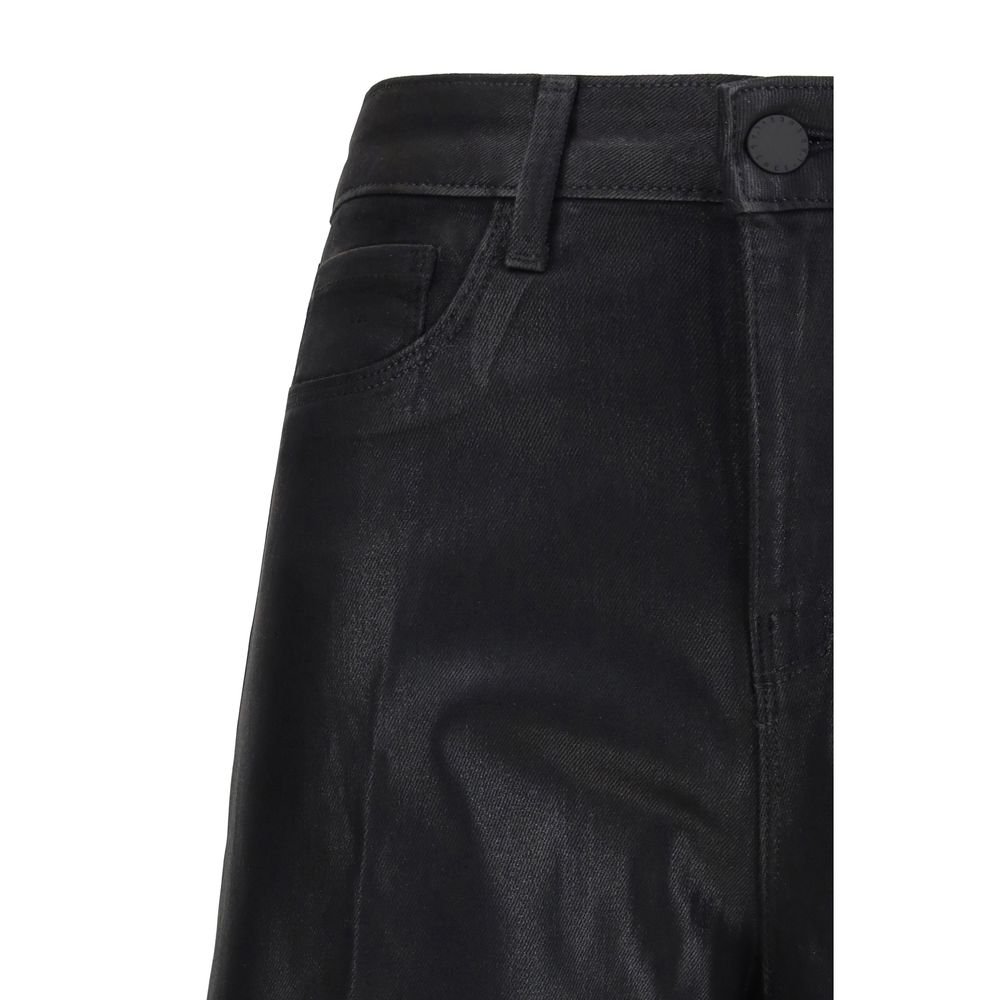 L'Agence Black Cotton Casual Pants