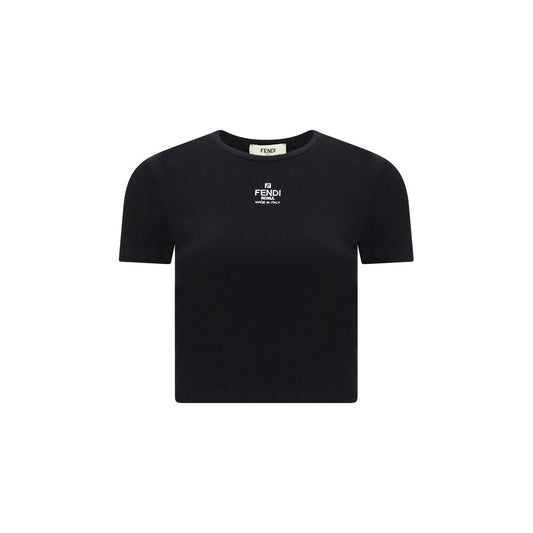 Fendi Black Cotton T-Shirt