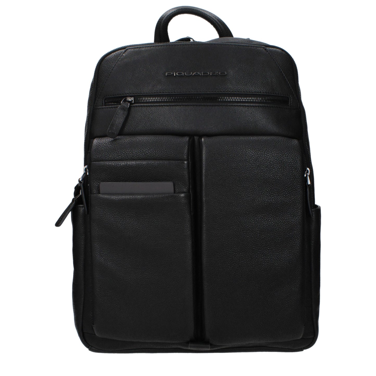 Piquadro Black Leather Backpack
