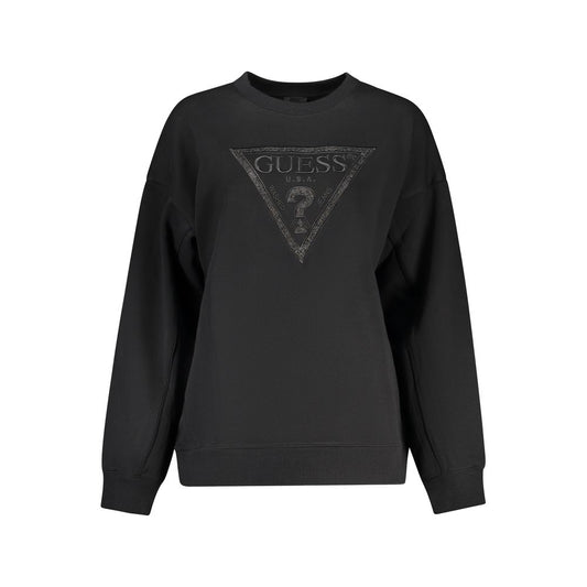Guess Jeans Black Cotton Women Sweatshirt