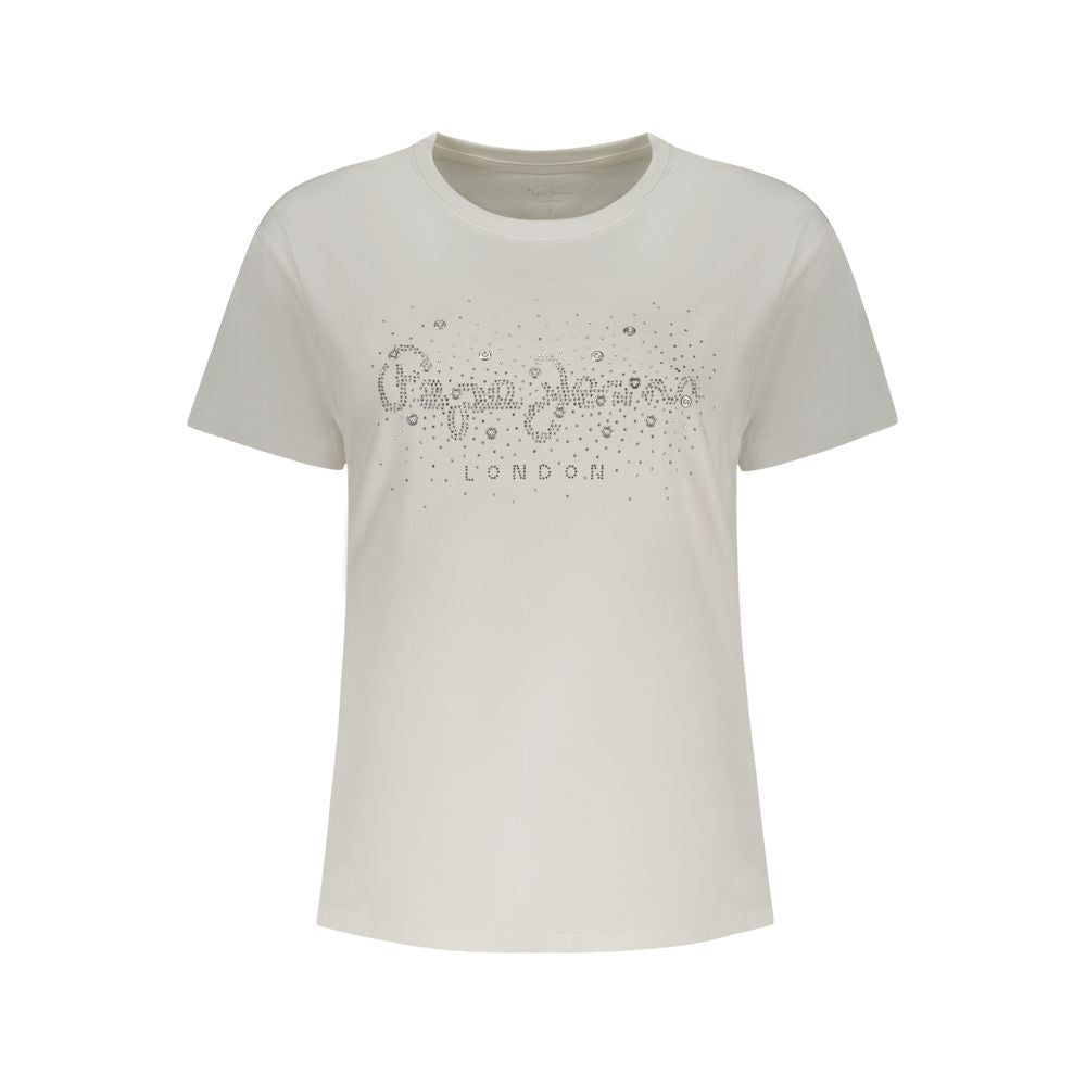 Pepe Jeans White Cotton Women T-Shirt