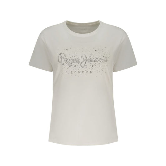 Pepe Jeans White Cotton Women T-Shirt