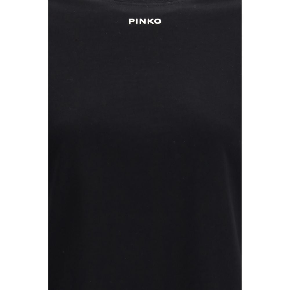 PINKO Black Cotton T-Shirt