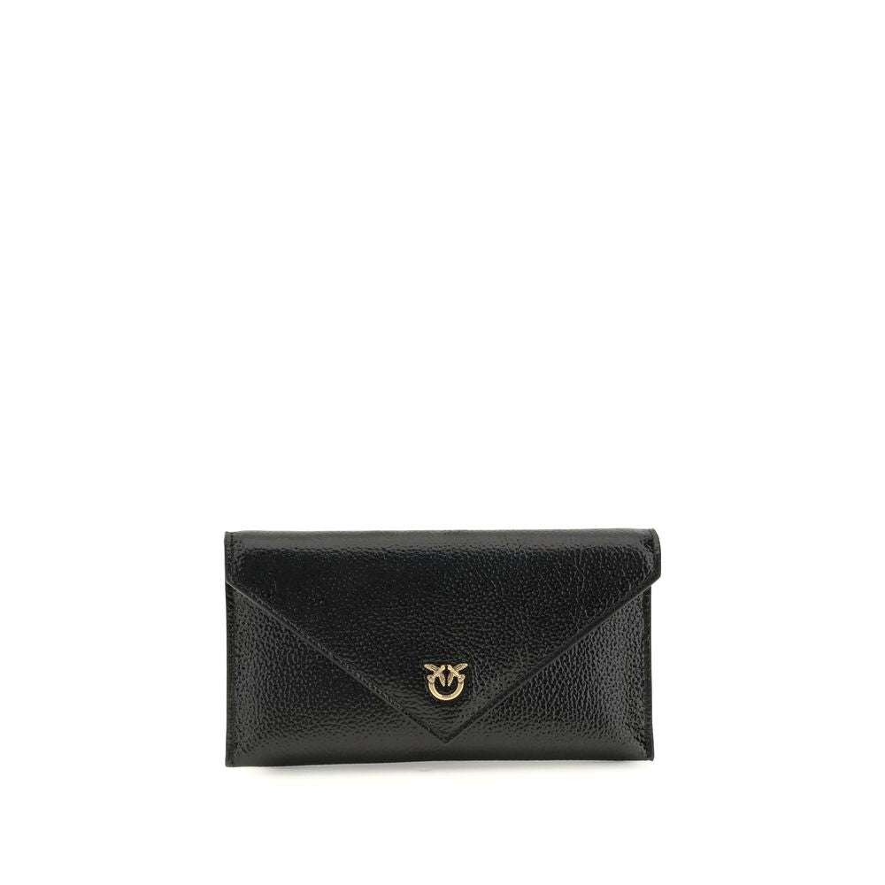 PINKO Black Calf Leather Bos Taurus Handbag