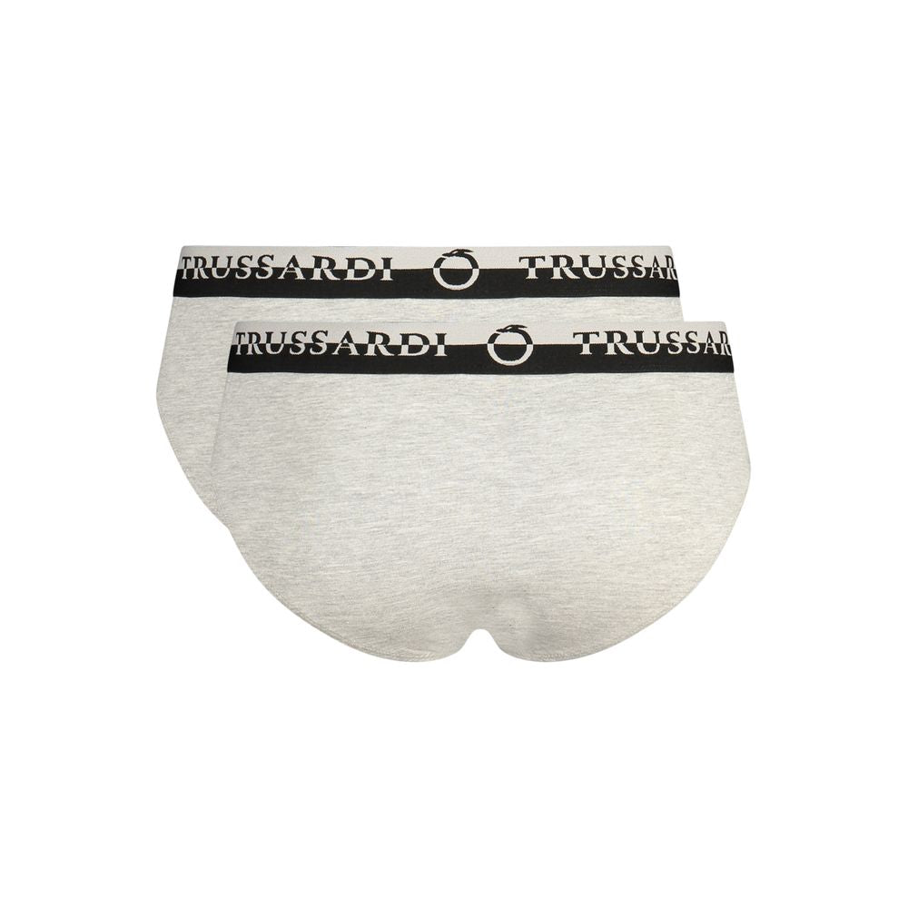 Trussardi Gray Cotton Men's Underwear Single Package