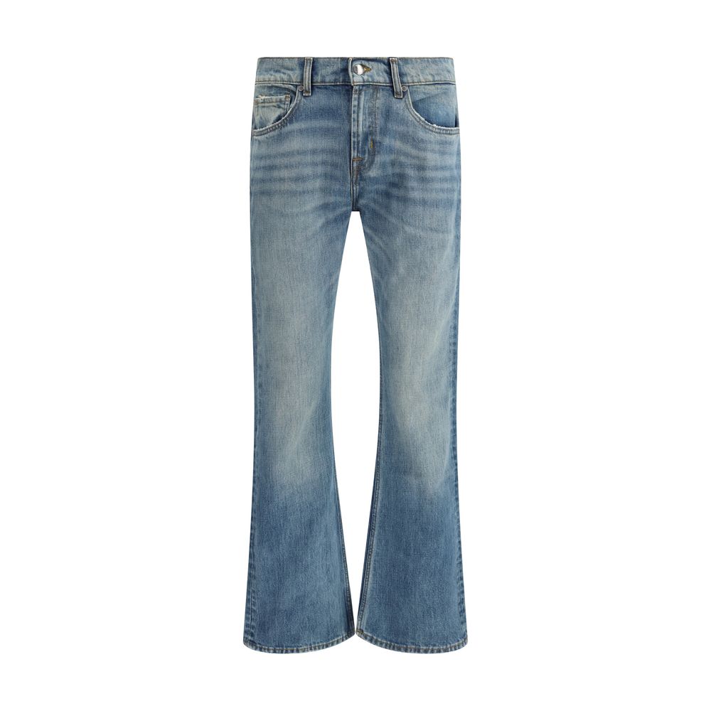 7FOR Blue Cotton Bootcut Jeans