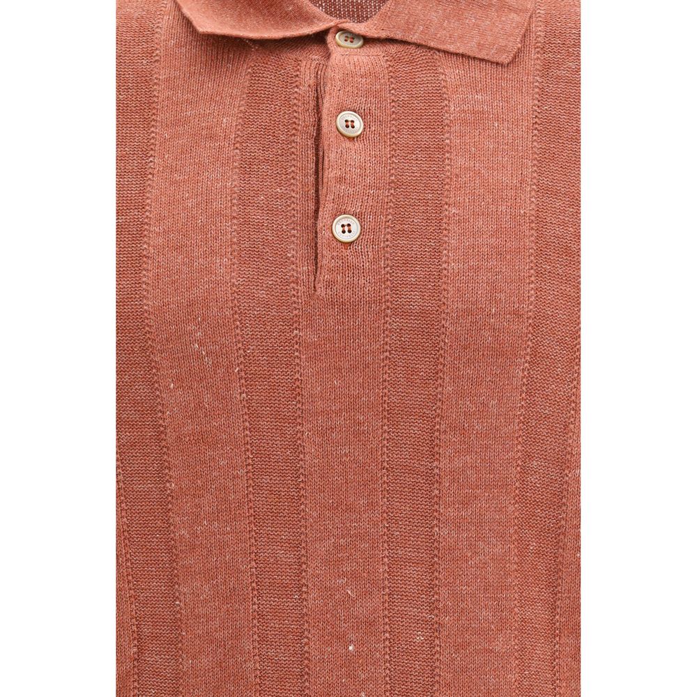 Brunello Cucinelli Orange Linen Sweater