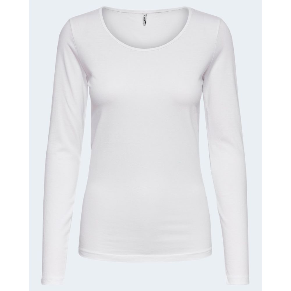 Only White Cotton Long Sleeve T-Shirt